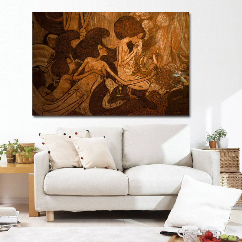 Πίνακας του Jan Toorop-The Three Brides 90x59 Τελαρωμένος καμβάς σε ξύλο με πάχος 2cm
